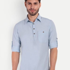 Life Roads Men Solid Pure Cotton Pathani Kurta (Copy)