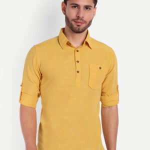 Life Roads Men Solid Pure Cotton Pathani Kurta