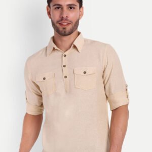 Life Roads Men Solid Pure Cotton Kurta