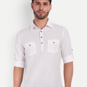 Life Roads Men Solid Pure Cotton Kurta