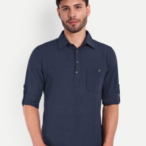 Life Roads Men Solid Pure Cotton Pathani Kurta