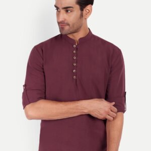 Life Roads Men Solid Pure Cotton Pathani Kurta