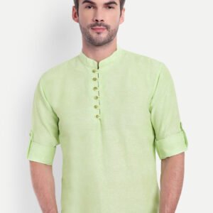 Life Roads Men Solid Pure Cotton Pathani Kurta