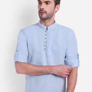 Life Roads Men Solid Pure Cotton Pathani Kurta