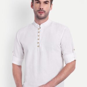Life Roads Men Solid Pure Cotton Pathani Kurta